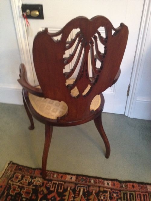 Top Quality Pair Of Victorian Mahogany Armchairs View IV