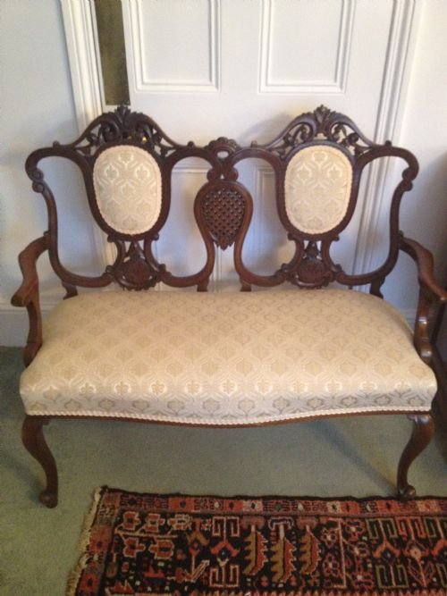 fig 2. Fabulous 7 Piece Victorian Walnut Parlour Suite