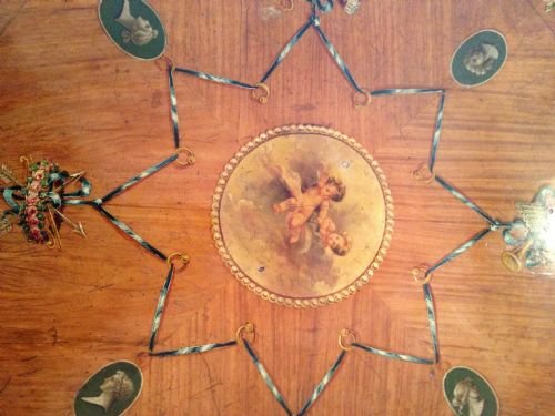 Sheraton Revival Satinwood Painted Table View V