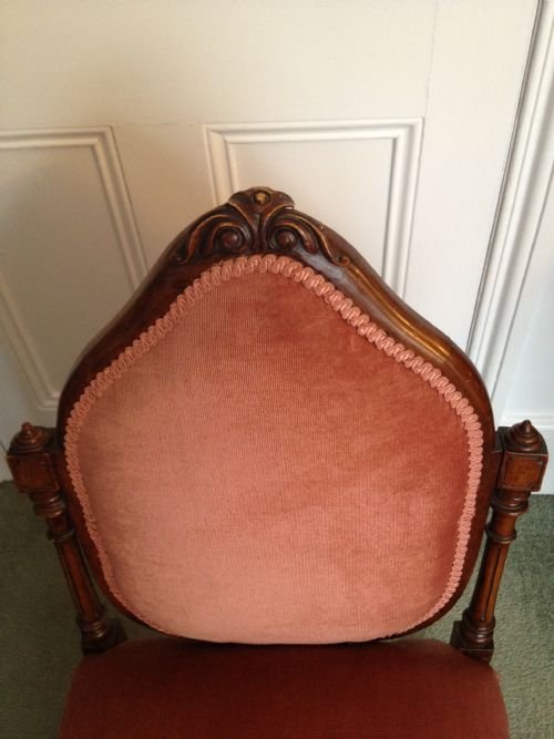 Victorian Walnut Bedroom Or Nursing Chair View III