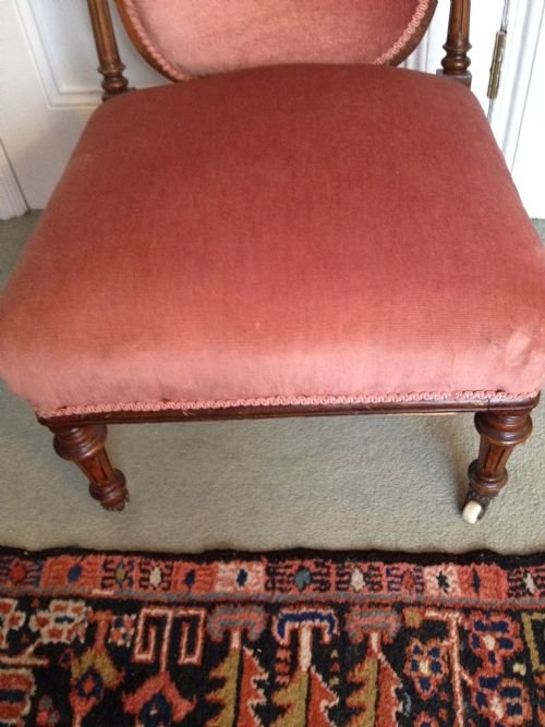 Victorian Walnut Bedroom Or Nursing Chair View V