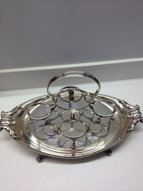 fig 1. PAUL STORR SILVER CRUET SET 1802