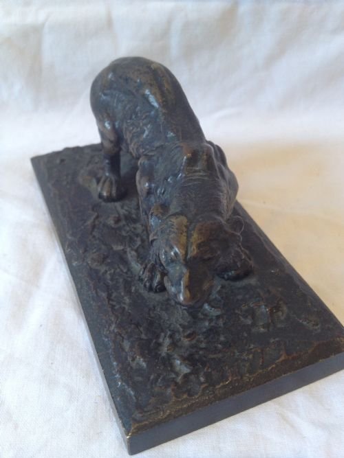 19TH CENTURY FRENCH BRONZE PANTHER View II