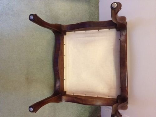 VICTORIAN MAHOGANY CABRIOLE LEG FOOTSTOOL
 View IV