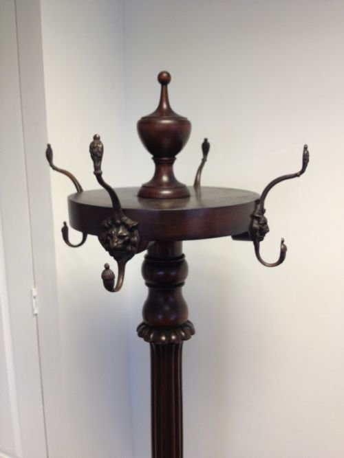 QUALITY REVOLVING MAHOGANY HAT STAND View II