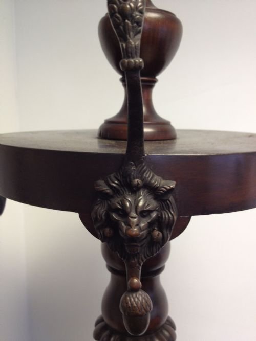 QUALITY REVOLVING MAHOGANY HAT STAND View IV