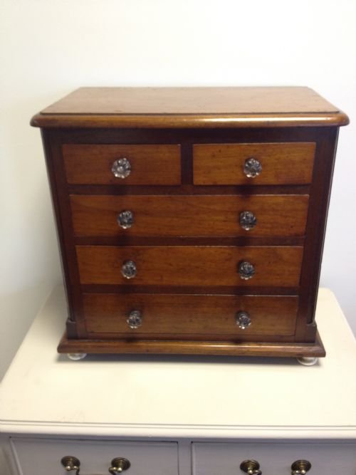 fig 1. VICTORIAN MAHOGANY APPRENTICE/COLLECTORS CHEST