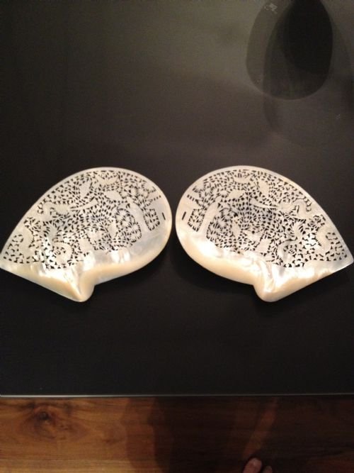 FABULOUS PAIR OF CANTONESE/CHINESE PIERCED ABALONE SHELLS View II