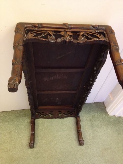 CHINESE HARDWOOD OPIUM/COFFEE TABLE PADOUK View V