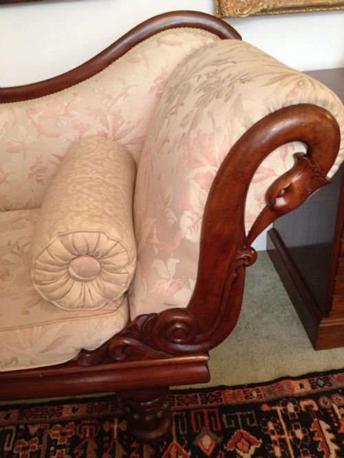 Superb Regency Swan Neck Chaise Longue