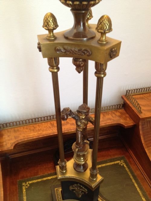 VICTORIAN ORMOLU AND BRASS TABLE LAMP View II