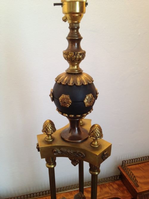 VICTORIAN ORMOLU AND BRASS TABLE LAMP View III