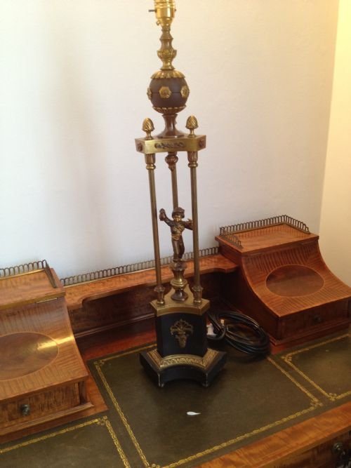 VICTORIAN ORMOLU AND BRASS TABLE LAMP View V