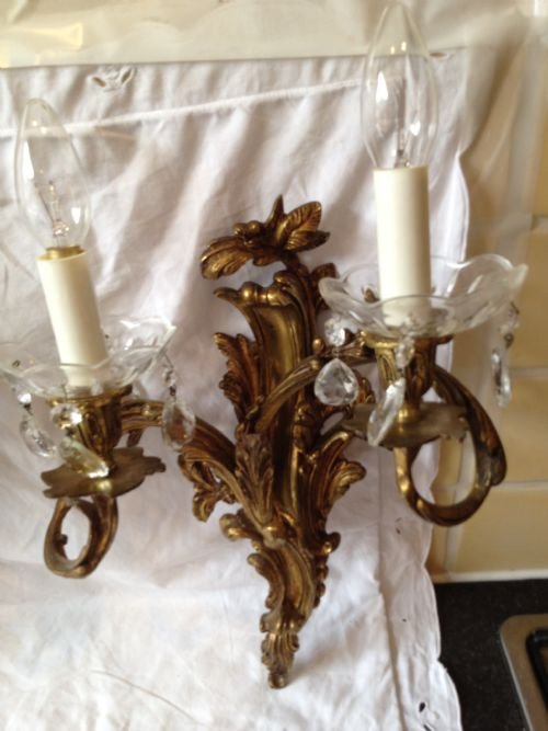 PAIR OF ORMOLU WALL LIGHTS View III