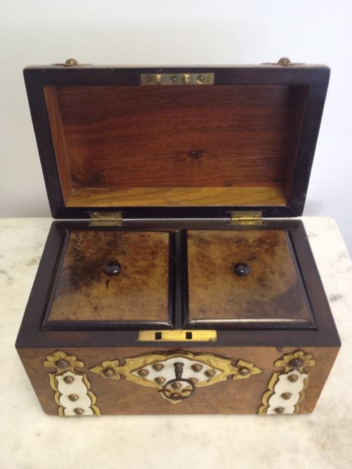 WALNUT DOME TOP TEA CADDY View III