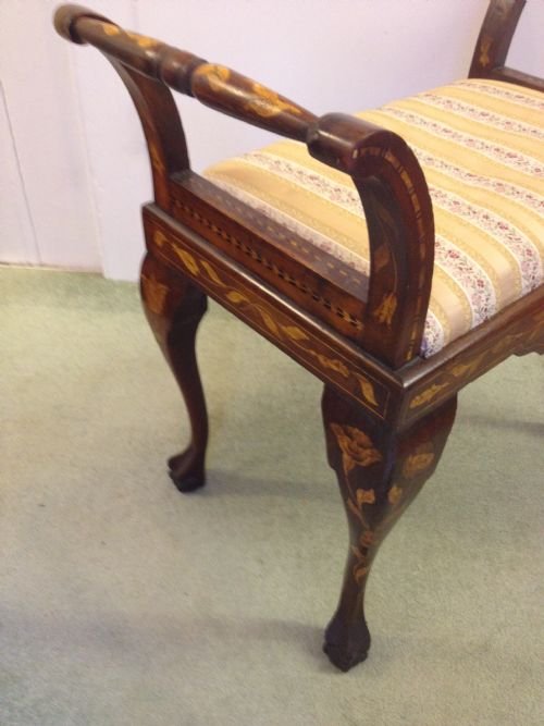 DUTCH WALNUT AND MARQUETRY STOOL View V