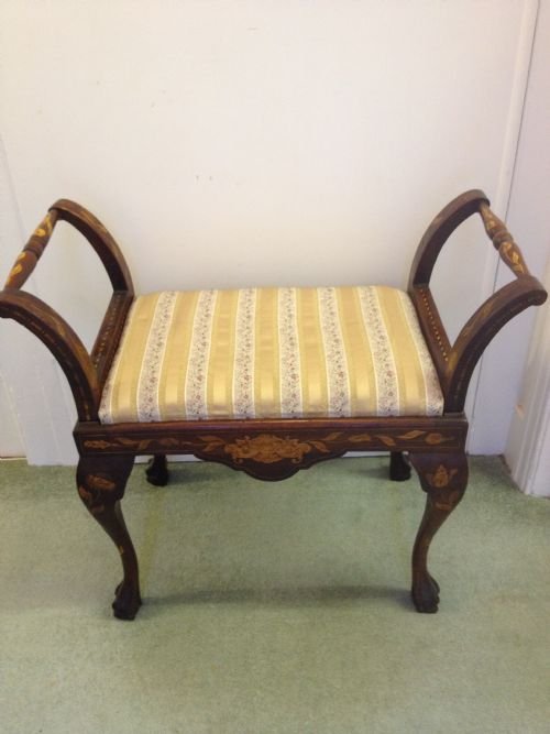 DUTCH WALNUT AND MARQUETRY STOOL View IV