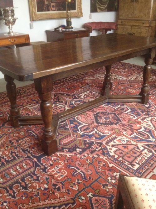 SOLID OAK REFECTORY TABLE View II