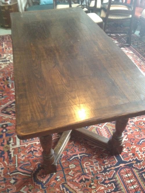 SOLID OAK REFECTORY TABLE View III