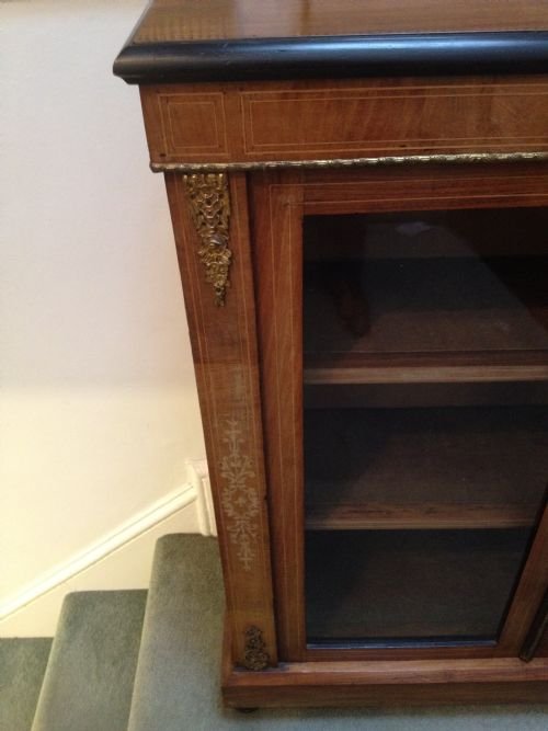 fig 1. VICTORIAN WALNUT TWO DOOR PIER CABINET/BOOKCASE