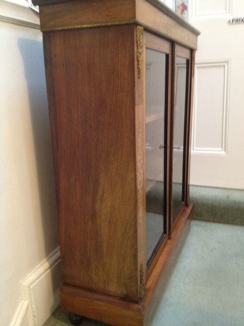 VICTORIAN WALNUT TWO DOOR PIER CABINET/BOOKCASE View IV