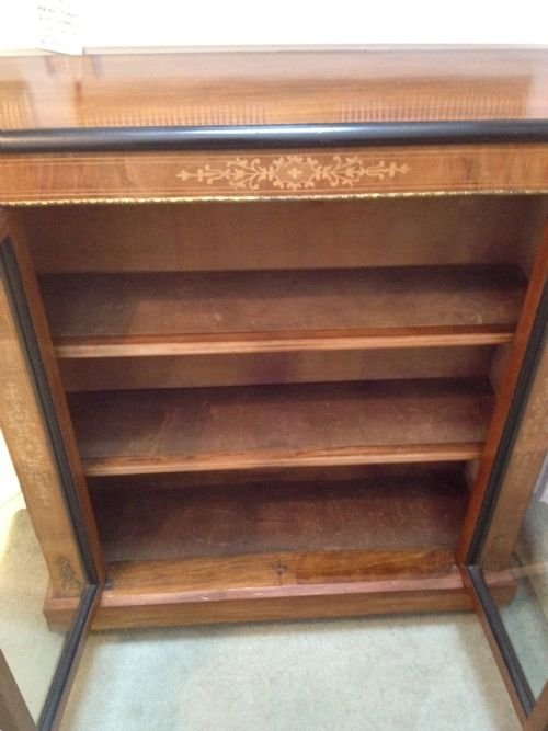 VICTORIAN WALNUT TWO DOOR PIER CABINET/BOOKCASE View V