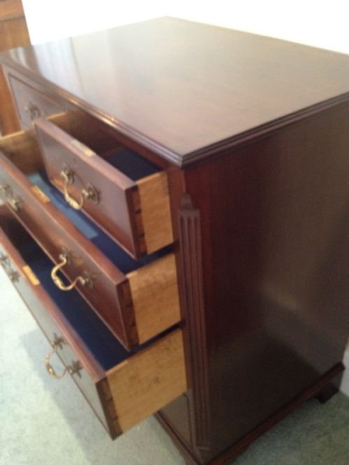 fig 2. QUALITY MAHOGANY SMALL GEORGIAN STYLE CHEST