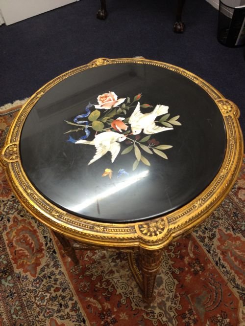 DERBYSHIRE SLATE TOP SPECIMEN CENTRE TABLE View V