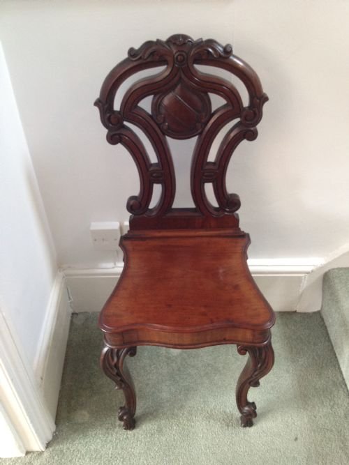Victorian Mahogany Hall Chair