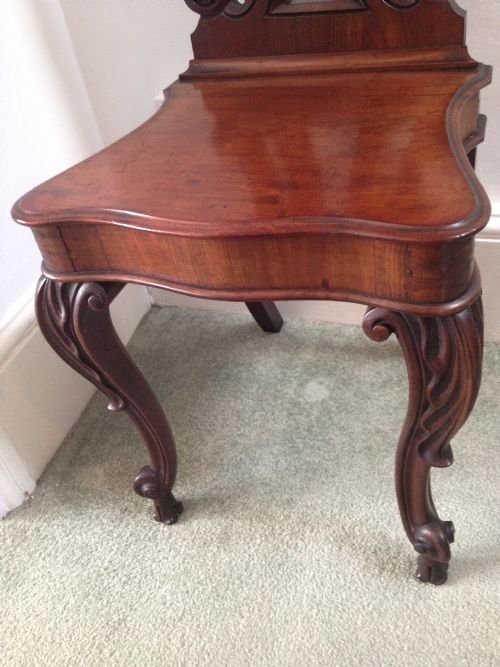 VICTORIAN MAHOGANY HALL CHAIR View II