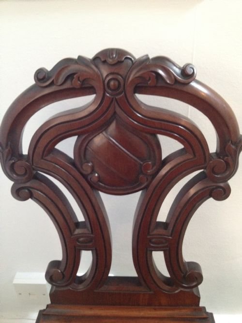 VICTORIAN MAHOGANY HALL CHAIR View III