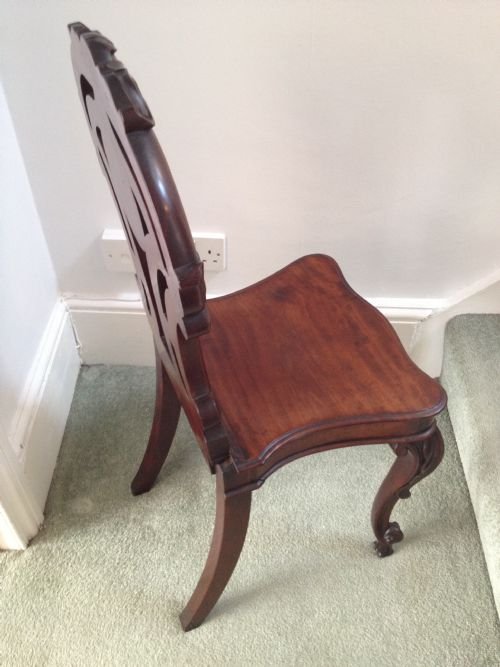 VICTORIAN MAHOGANY HALL CHAIR View IV