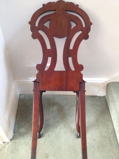 VICTORIAN MAHOGANY HALL CHAIR View V