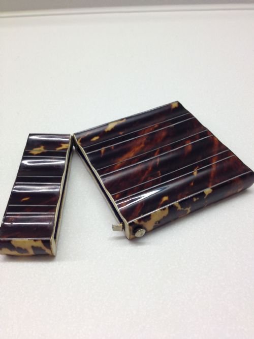RIBBED TORTOISESHELL - SILVER CARD CASE View IV