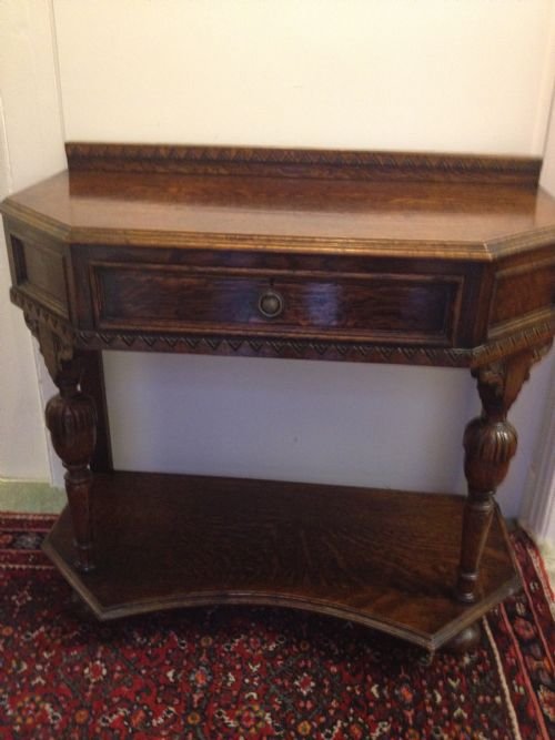 SOLID OAK HALL / TELEPHONE TABLE View IV