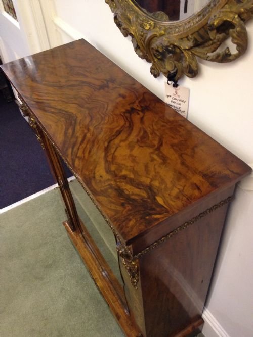 LOVELY QUALITY WALNUT MARQUETRY INLAID PIER CABINET View III