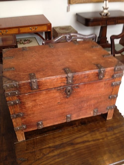 Anglo Indian Hardwood Silver Chest/coffee Table