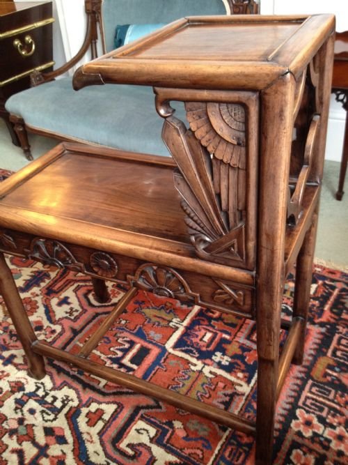 Chinese Padouk Two Tier Stand / Occasional Table