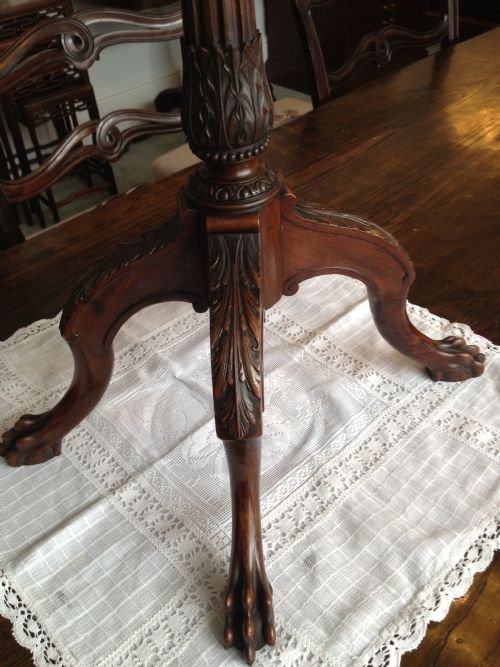 TOP QUALITY CHIPPENDALE STYLE MAHOGANY PIE CRUST OCCASIONALTABLE View III