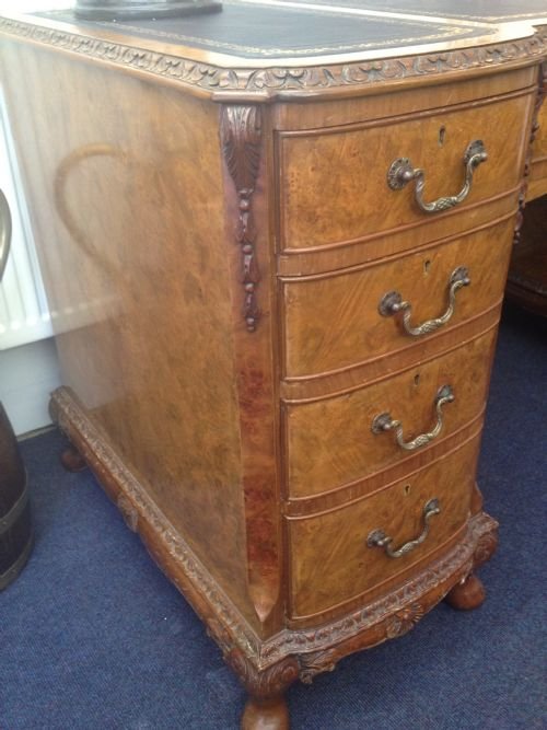 SUPER QUALITY MAPLES WALNUT PEDESTAL DESK View III