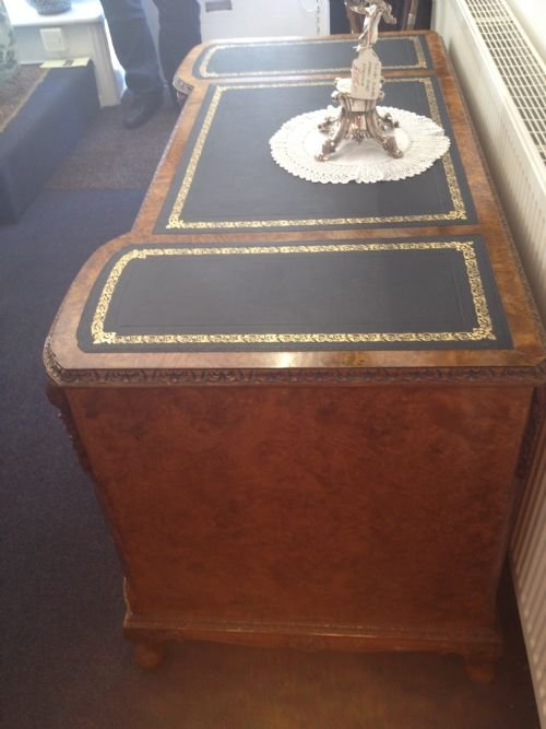 SUPER QUALITY MAPLES WALNUT PEDESTAL DESK View V