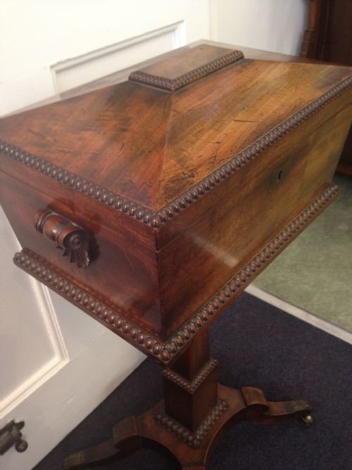 fig 1. SUPERB WILLIAM IV MAHOGANY TEAPOY