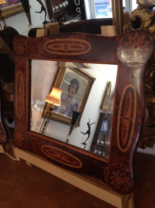 LOVELY PAIR OF MARQUETRY INLAID WALL MIRRORS View II