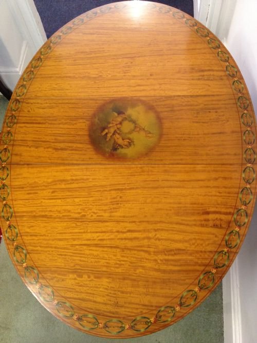 STUNNING PAINTED SATINWOOD SUTHERLAND TABLE View IV