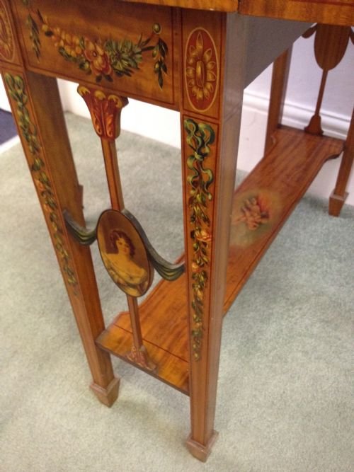 STUNNING PAINTED SATINWOOD SUTHERLAND TABLE View V