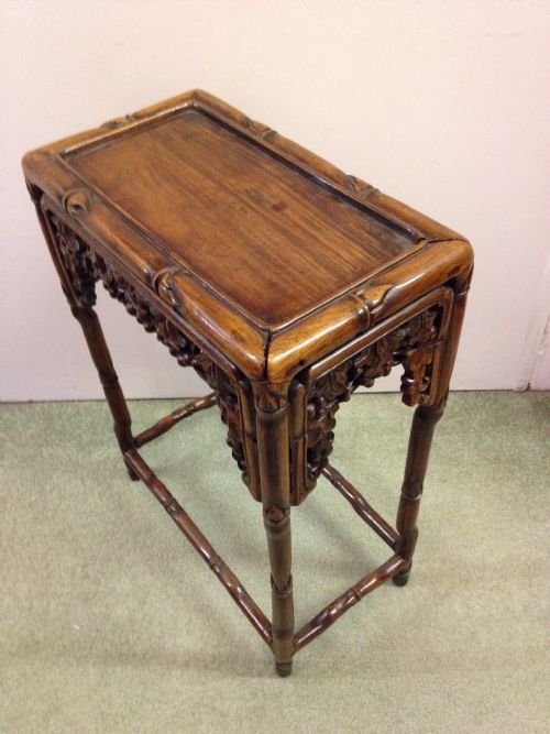 CHINESE HARDWOOD (PADOUK) SMALL TABLE / STAND View III