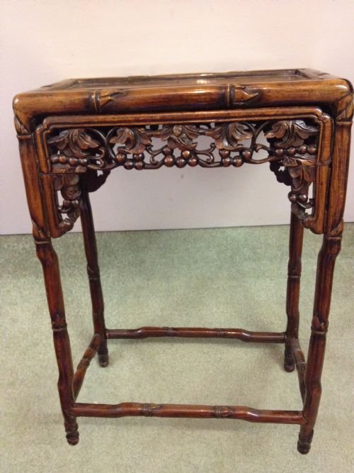CHINESE HARDWOOD (PADOUK) SMALL TABLE / STAND View V
