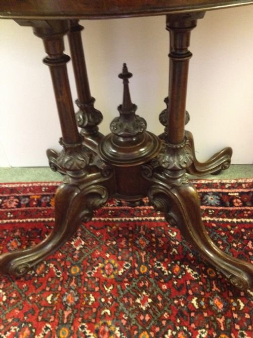 VICTORIAN WALNUT INLAID CARD TABLE View II