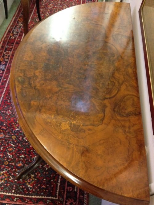VICTORIAN WALNUT INLAID CARD TABLE View III