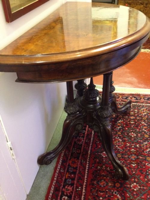 VICTORIAN WALNUT INLAID CARD TABLE View IV